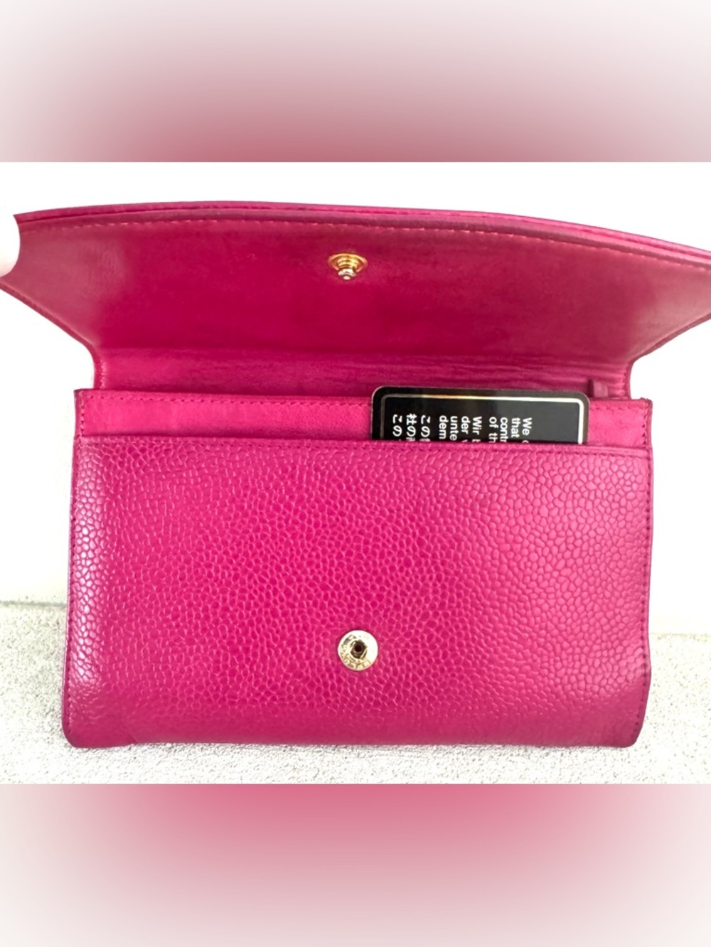 CHANEL Pink Caviar CC Wallet Authentication Card & Serial Sticker - Picture 7 of 12